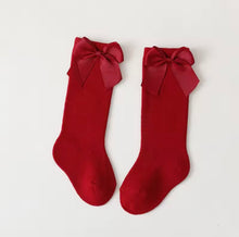 Load image into Gallery viewer, Classic Bow Knee-High Socks
