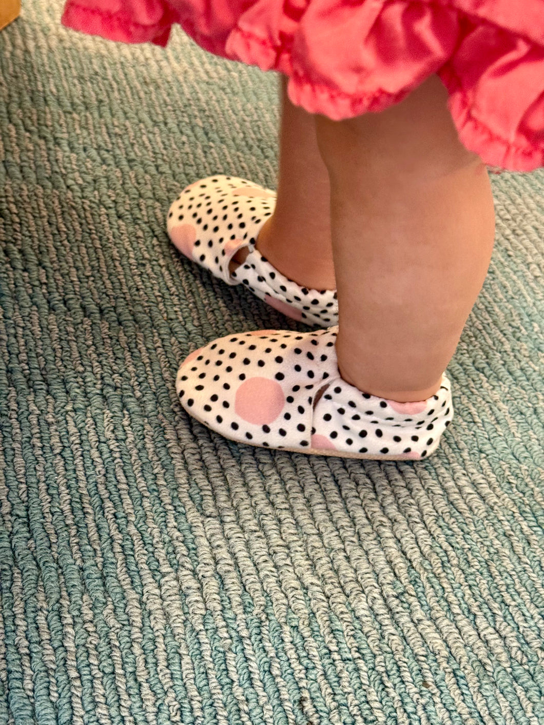 Polka Dot  - Organic Cotton Baby Shoes